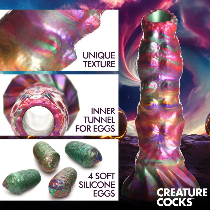 Ovipositor-Dildo mit Eiern