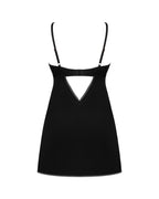 Obsessive - Rosenty Babydoll & String - Schwarz/Lila