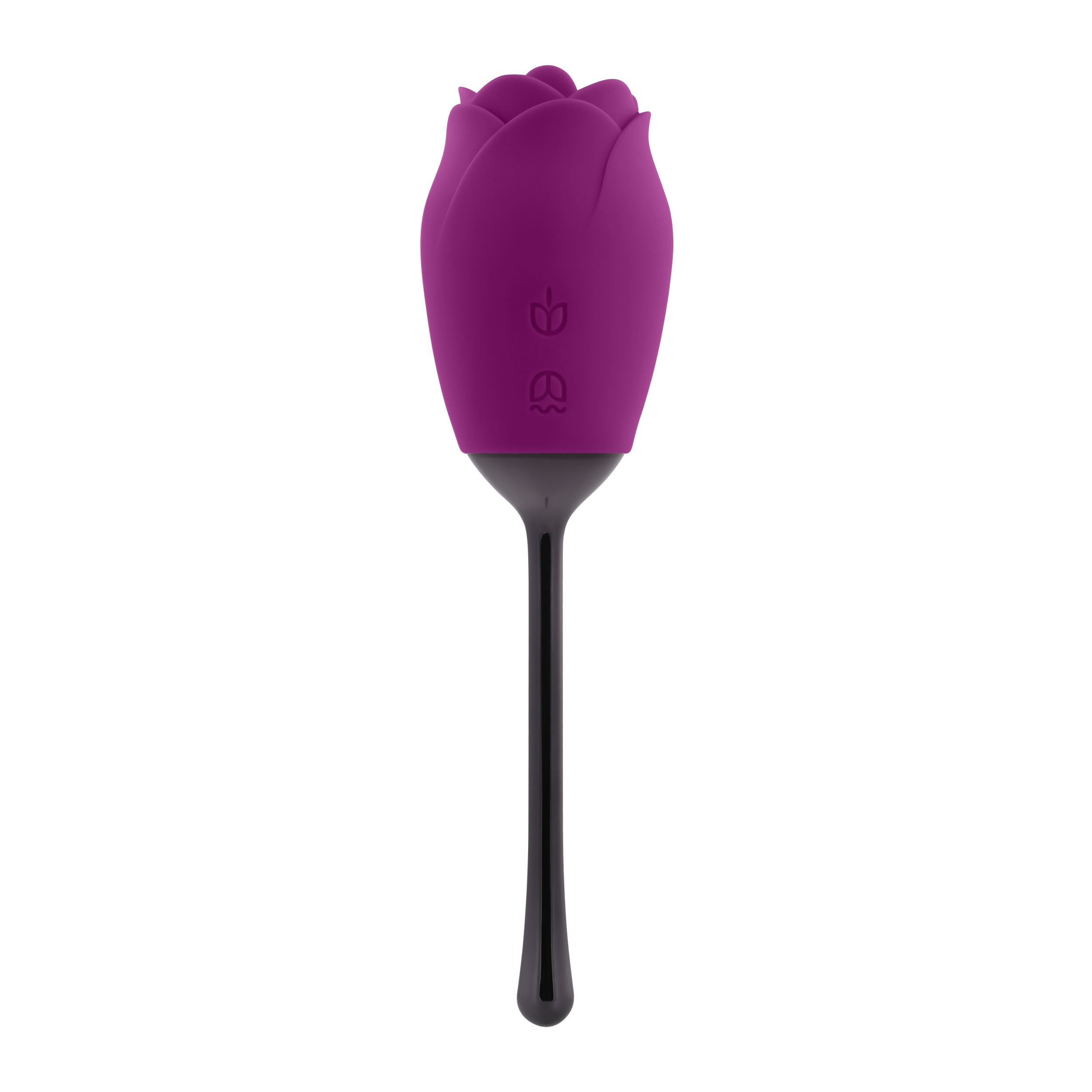 Playboy - Petal Vibrator mit beweglicher Zunge - Lila/Schwarz