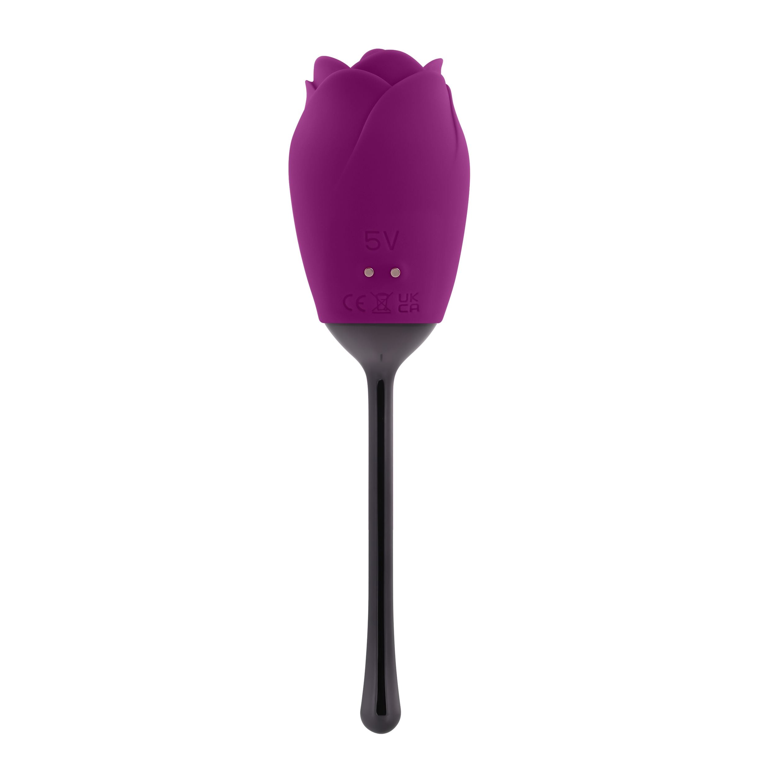 Playboy - Petal Vibrator mit beweglicher Zunge - Lila/Schwarz