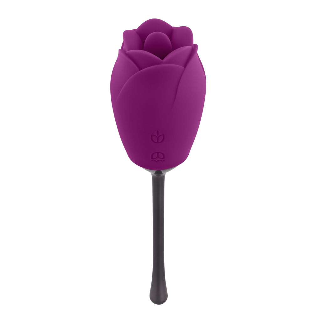 Playboy - Petal Vibrator mit beweglicher Zunge - Lila/Schwarz