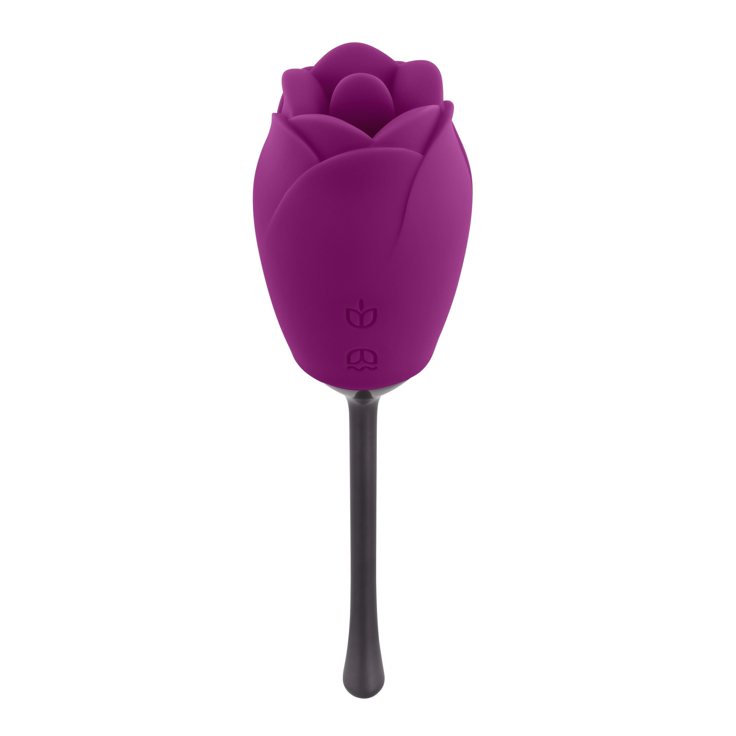 Playboy - Petal Vibrator mit beweglicher Zunge - Lila/Schwarz
