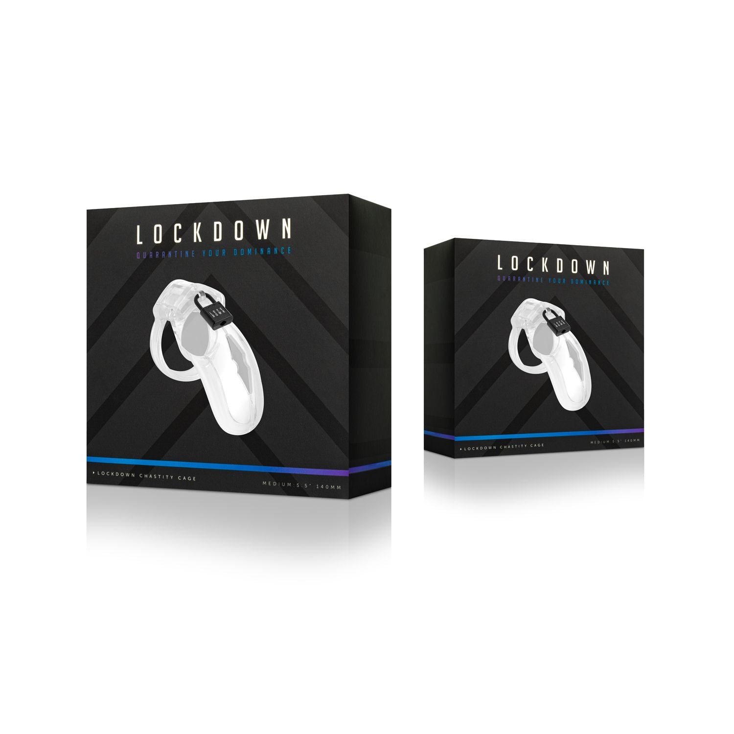 Lockdown Keuschheitskäfig Transparent - Mittelgroß