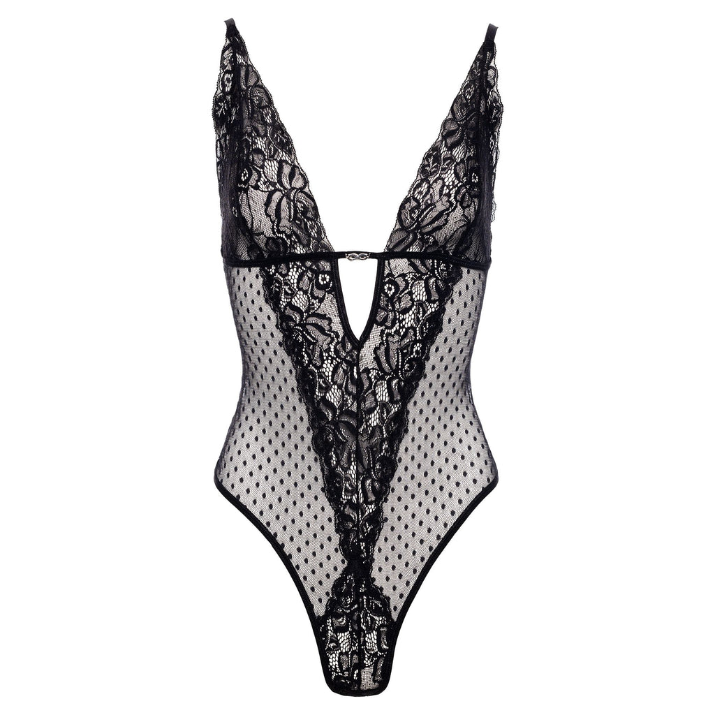 Christine - Body Dewi mit offenem Schritt - Schwarz