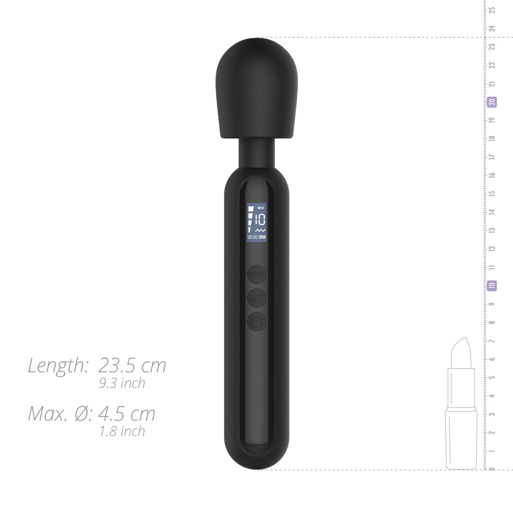BLAQ - Digitaler Wand-Vibrator mit Display - Schwarz