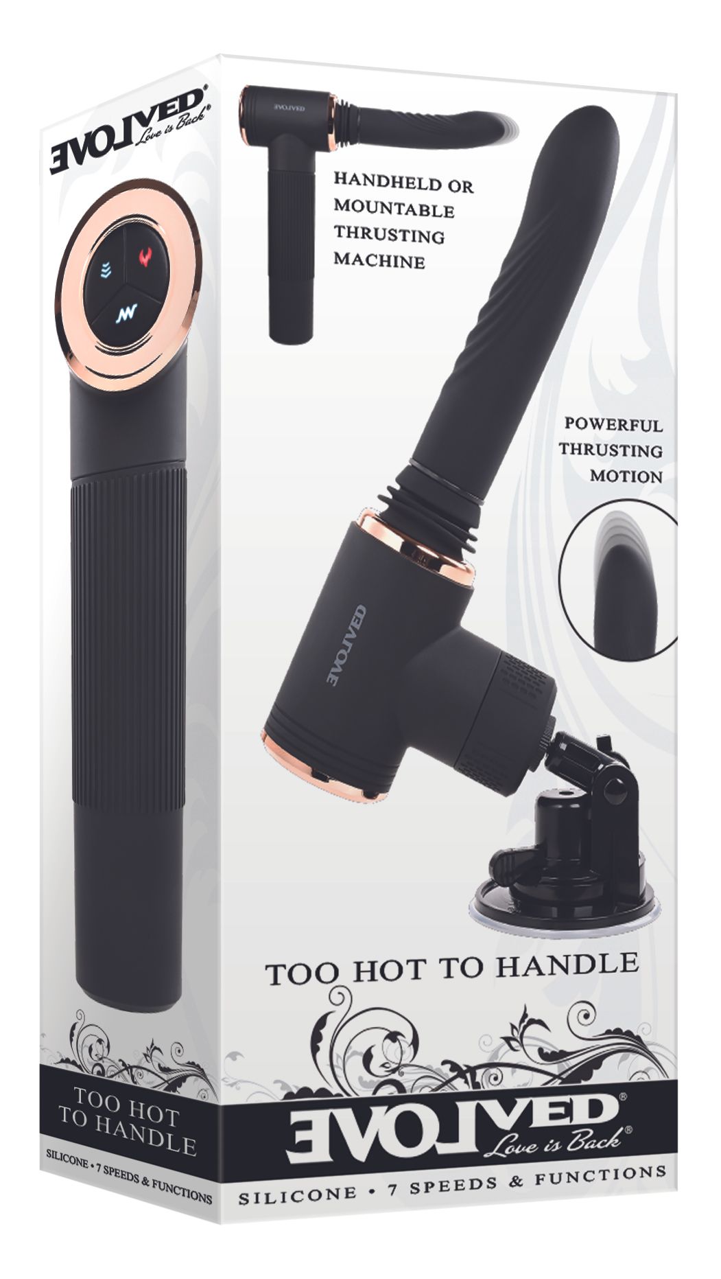 Evolved - Too Hot To Handle Vibrator mit Heizfunktion und Stoßbewegung - Schwarz