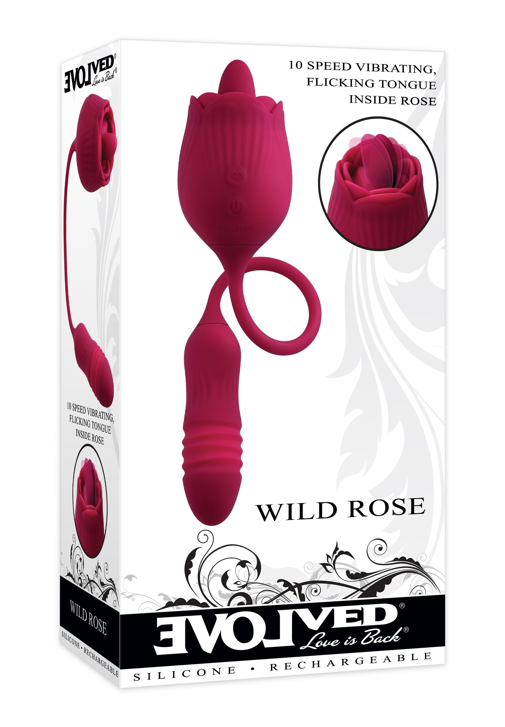 Evolved - Wild Rose Zungenvibrator - Rot