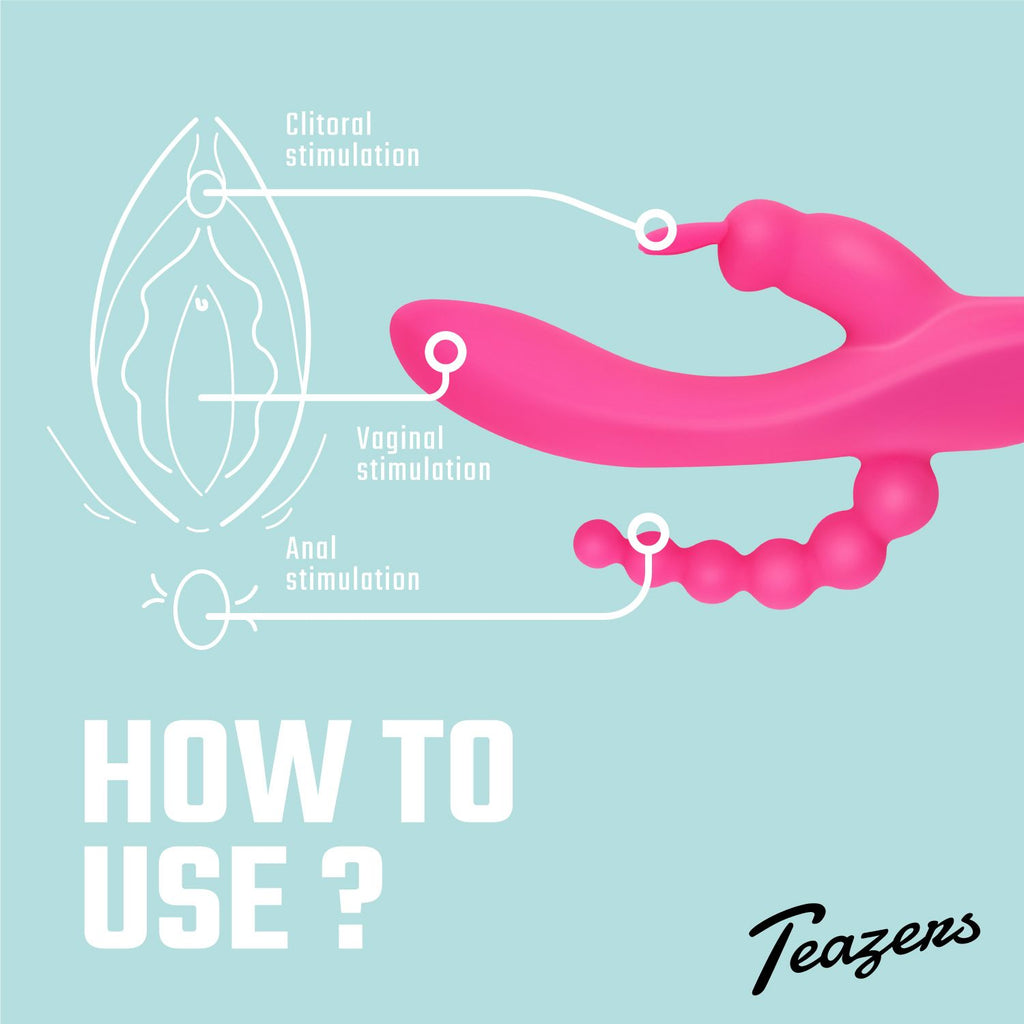 Teazers - Doppelter Rabbit-Vibrator - Rosa