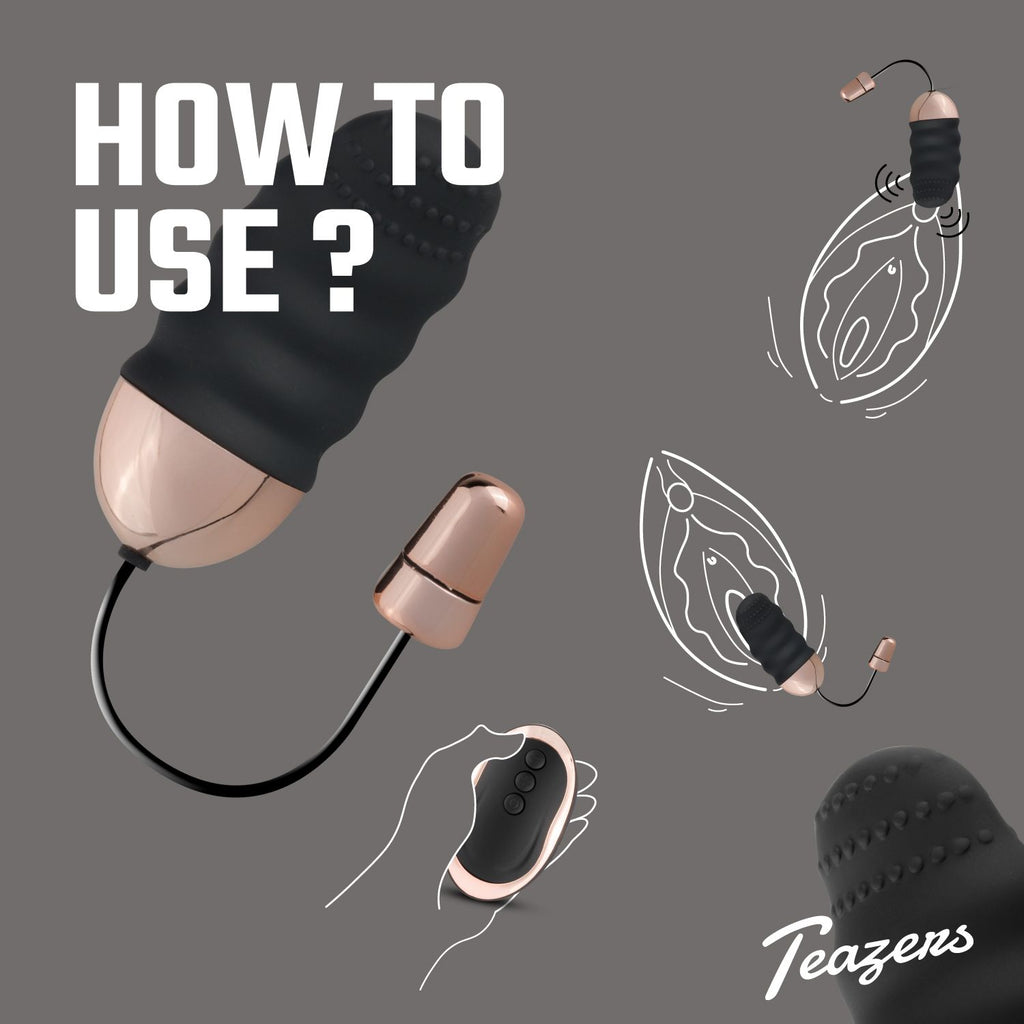 Teazers Geripptes Vibro-Ei mit Fernbedienung