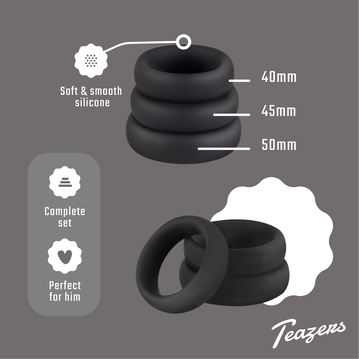 Teazers Silikon Cockring-Set