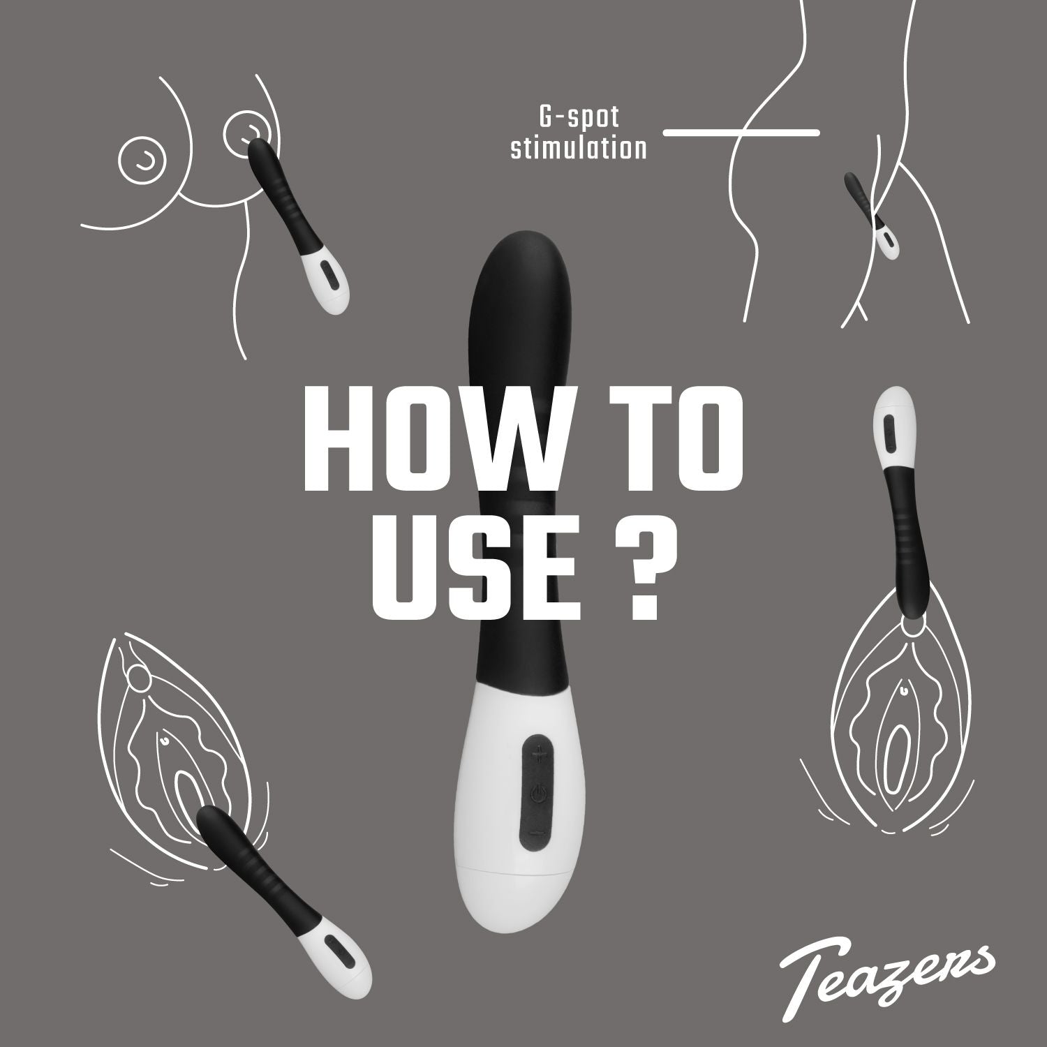 Teazers - G-Punkt-Vibrator mit 30 Vibrationsstufen - Schwarz