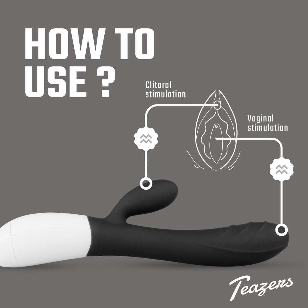 Teazers - Tarzan Vibrator mit G-Punkt und Klitoris Stimulation - Schwarz