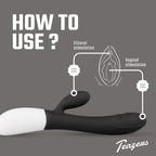 Teazers - Tarzan Vibrator mit G-Punkt und Klitoris Stimulation - Schwarz