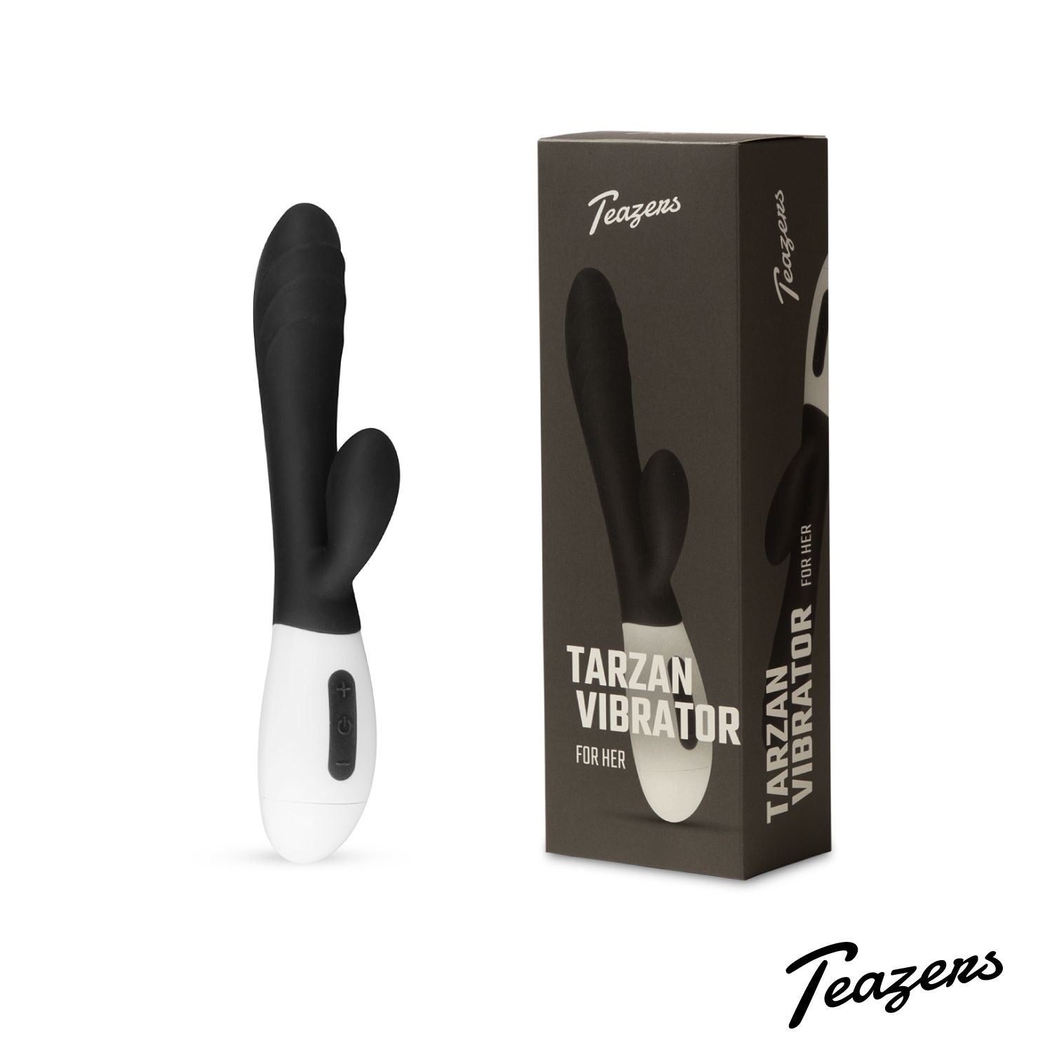 Teazers - Tarzan Vibrator mit G-Punkt und Klitoris Stimulation - Schwarz