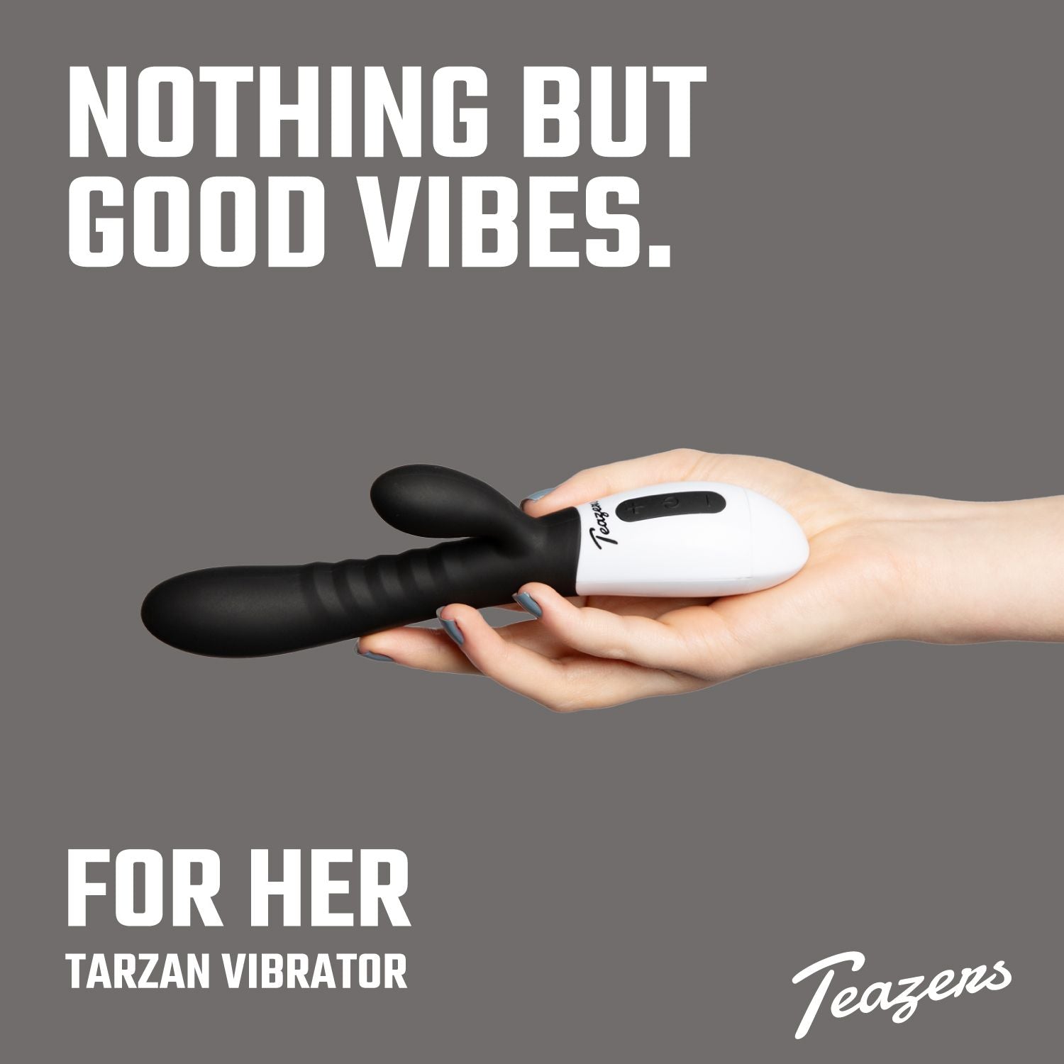 Teazers - Tarzan Vibrator mit G-Punkt und Klitoris Stimulation - Schwarz