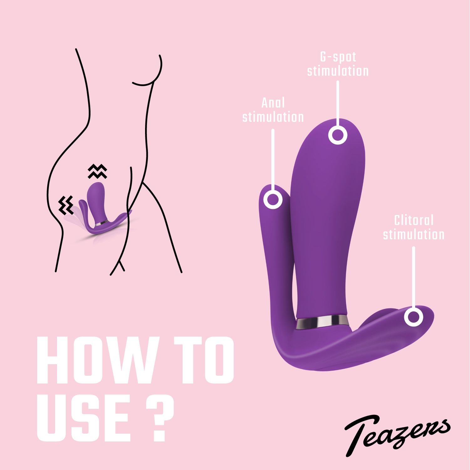Teazers - Remote Pleaser Vibrator - Lila