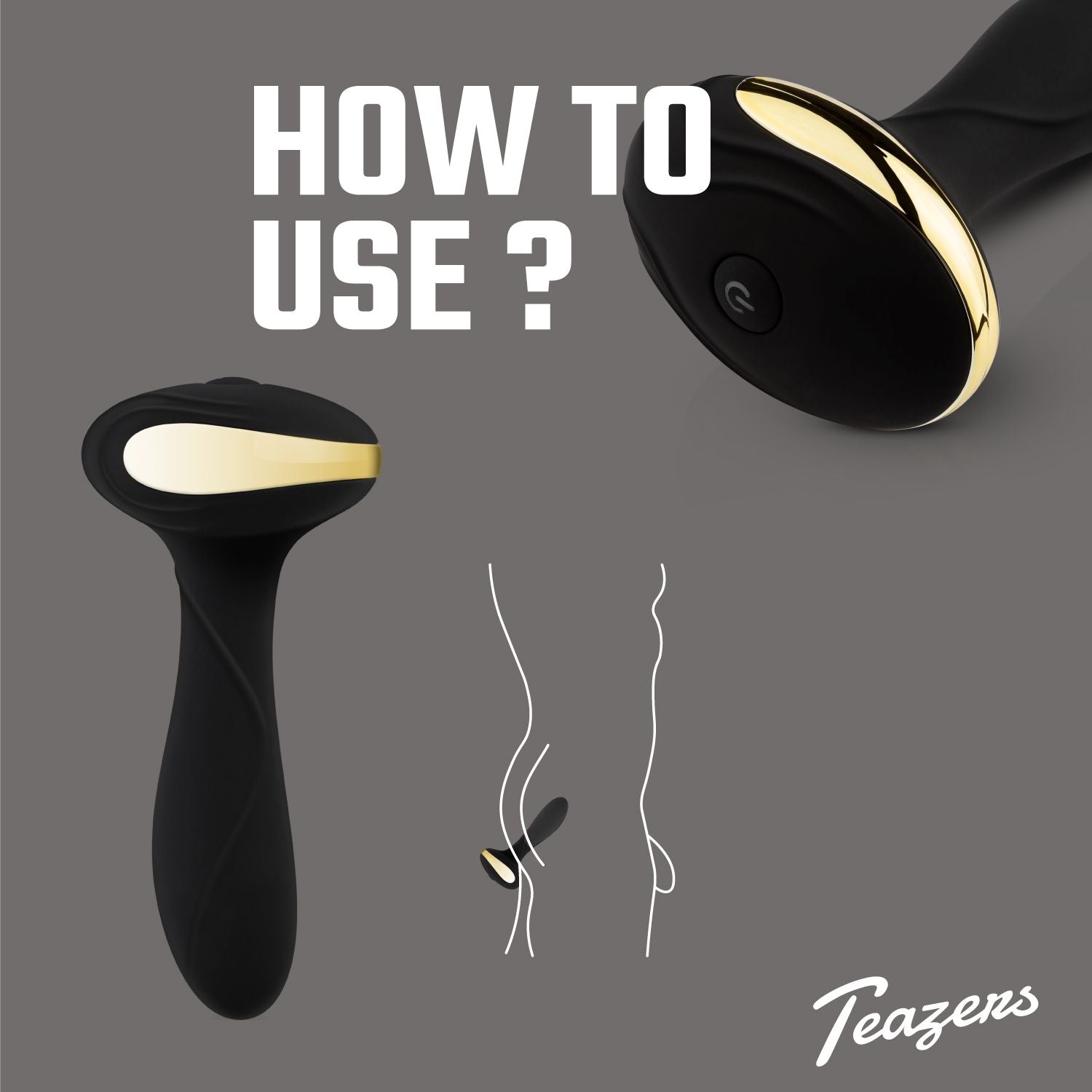 Teazers - Heat Of The Moment Buttplug Vibrator - Wärmefunktion Schwarz