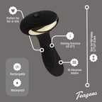 Teazers - Heat Of The Moment Buttplug Vibrator - Wärmefunktion Schwarz