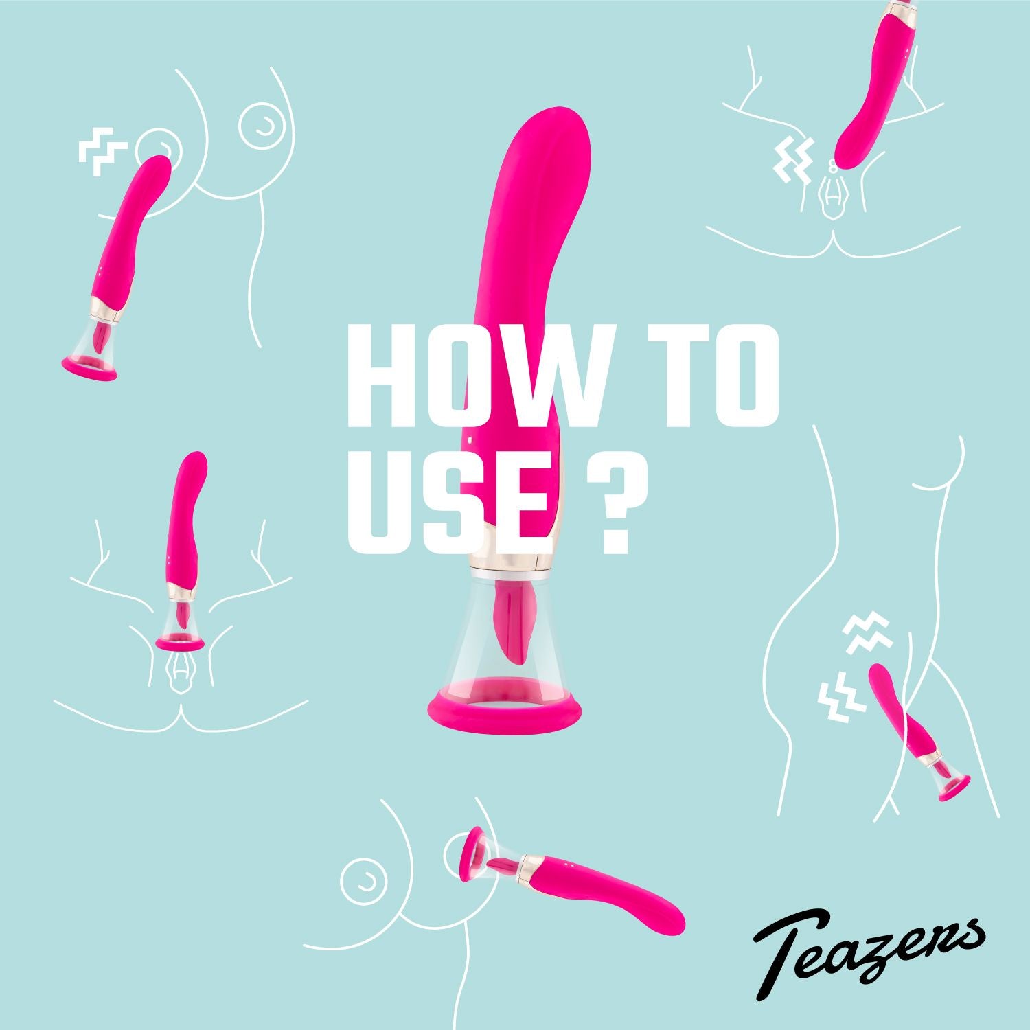 Teazers - Pleasure Pump mit G-Spot-Vibrator - Rosa