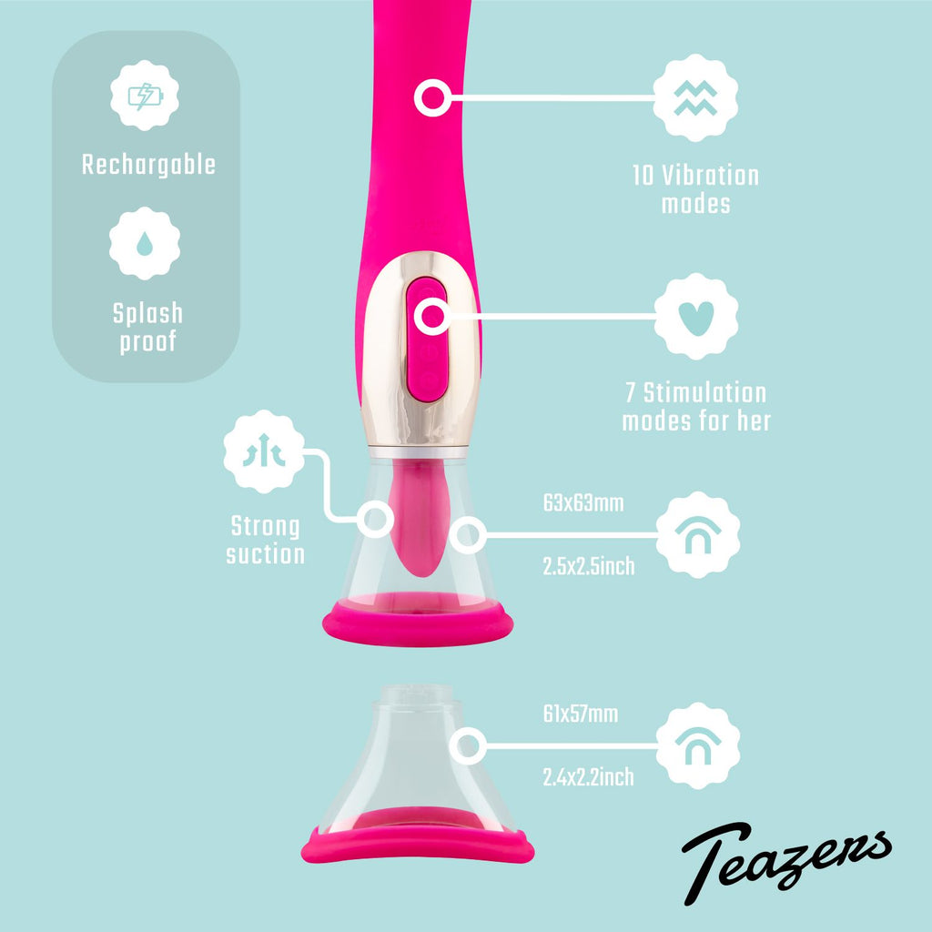 Teazers - Pleasure Pump mit G-Spot-Vibrator - Rosa