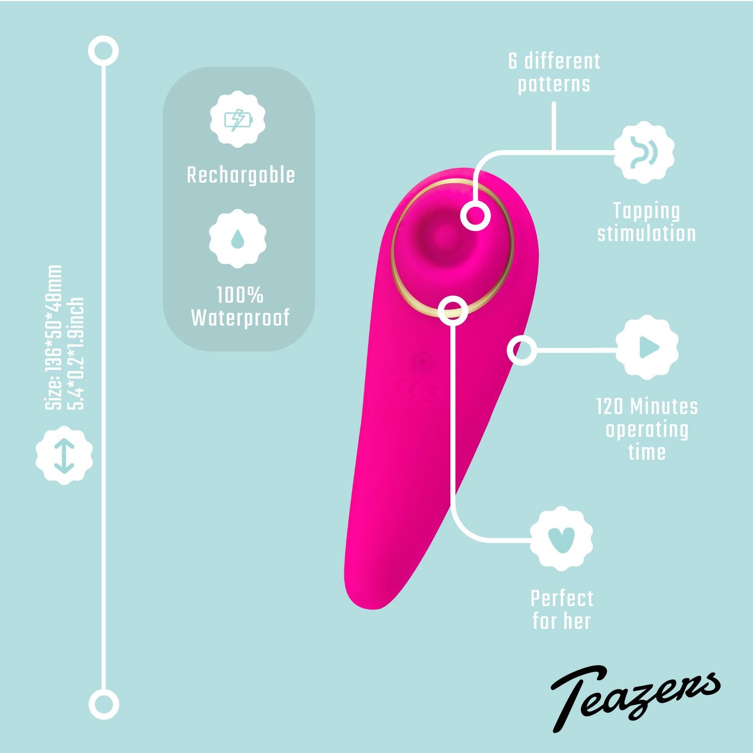 Teazers - Klitoris Stimulator mit Tapping-Funktion - Silikon Vibrator mit Pulsfunktion