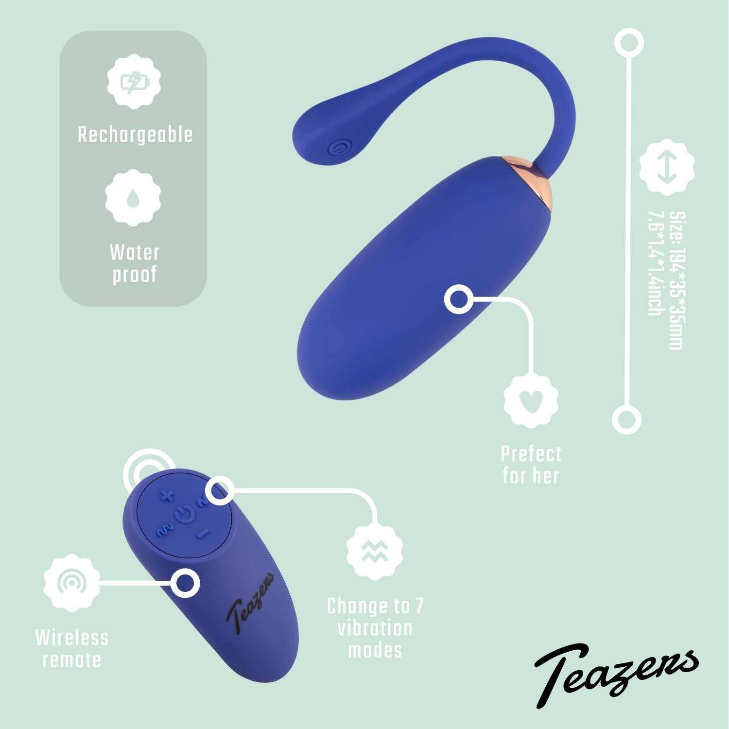 Teazers Vibro-Ei mit Fernbedienung
