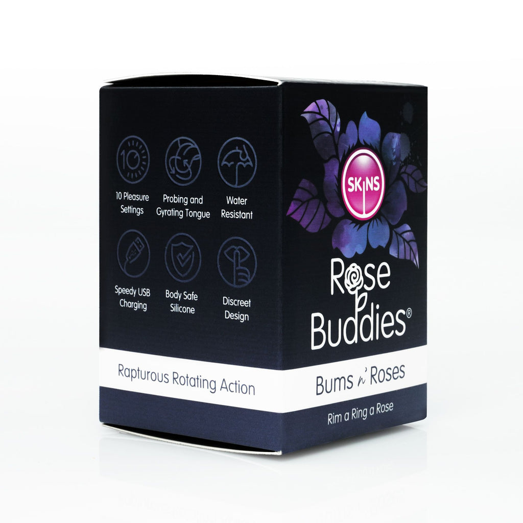 Skins - Bums N Roses Anal-Vibrator mit rotierender Zunge - Rose Buddies