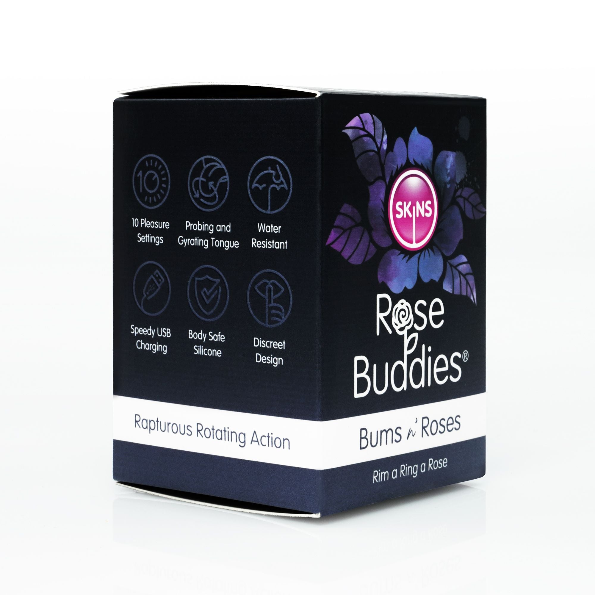Skins - Bums N Roses Anal-Vibrator mit rotierender Zunge - Rose Buddies