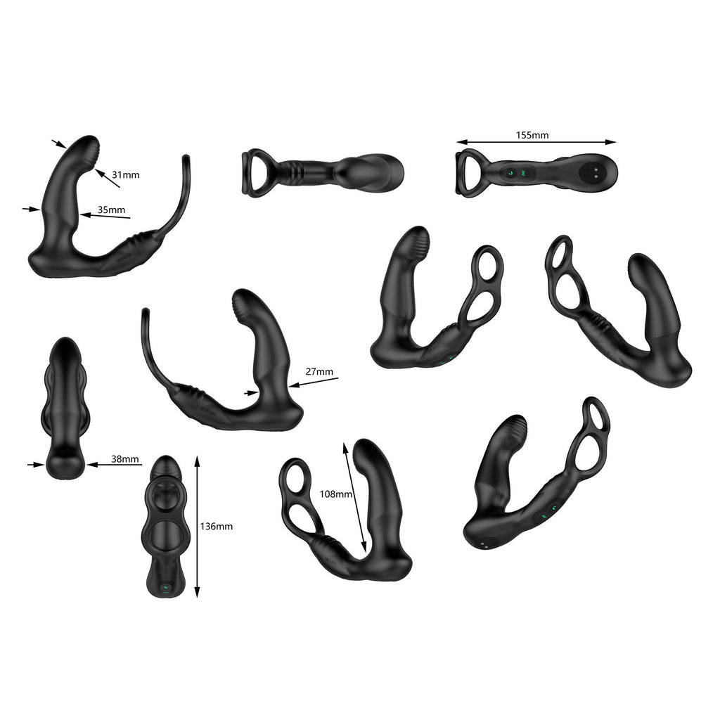 Nexus - Simul8 Wave Edition Prostata-Vibrator mit Cock- und Ballring - Silikon