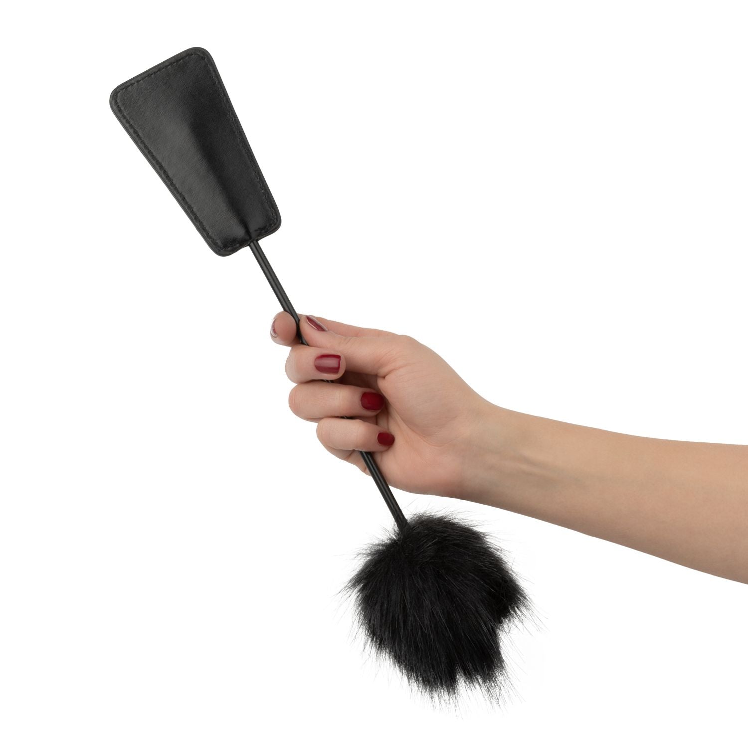 Easytoys Fetish - Flauschiger Kitzler und Peitsche in einem - Schwarz