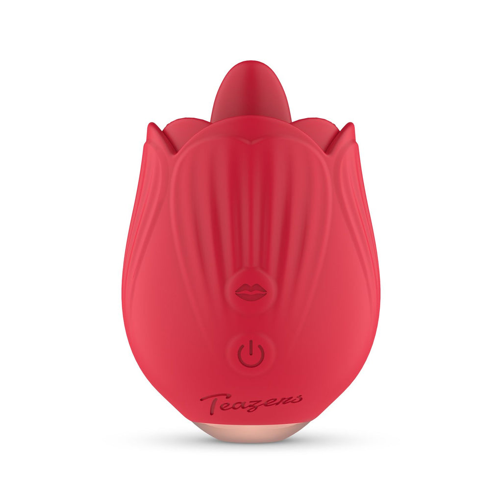 Teazers - Rosen Vibrator mit Leckezunge und Vibration - Klitoris Stimulation