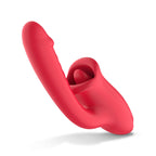 Teazers - Dildo mit Klitoris-Stimulator - 10 Vibrationsmuster und Lecksimulation