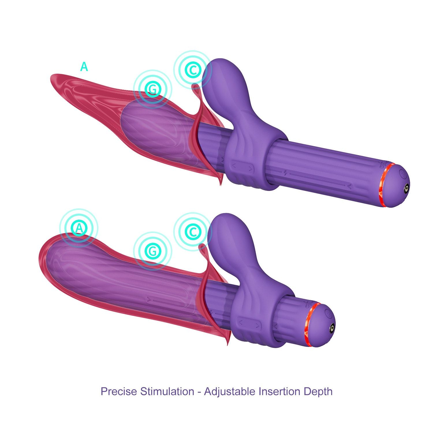 OTOUCH Magic Stick S1 - Modularer Vibrator mit Klitoris-Stimulator - Lila