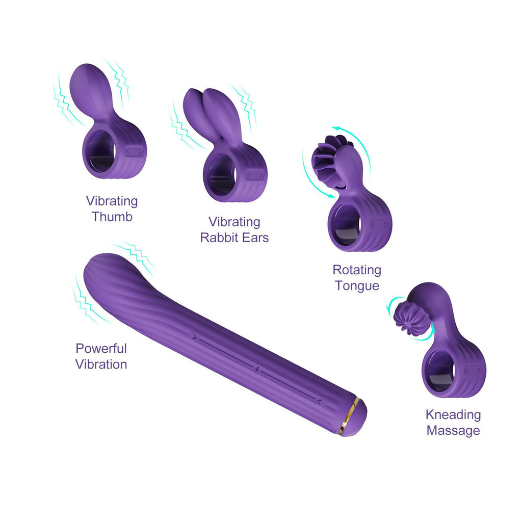 OTOUCH Magic Stick S1 - Modularer Vibrator mit Klitoris-Stimulator - Lila