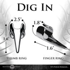 Fünfteilige Sensations-Klauenringe - Silber