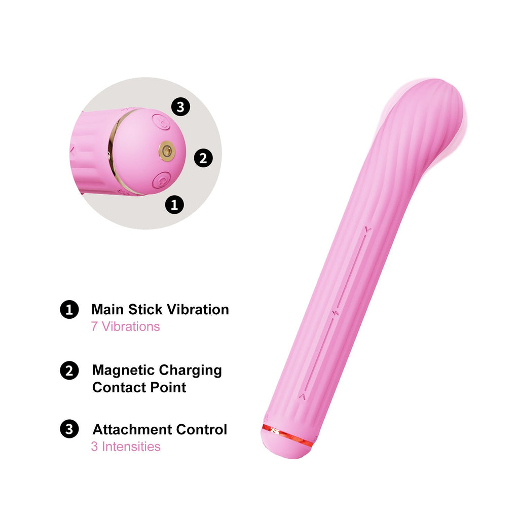 OTOUCH Magic Stick S1 - Modularer Vibrator mit Klitoris-Stimulator - Lila