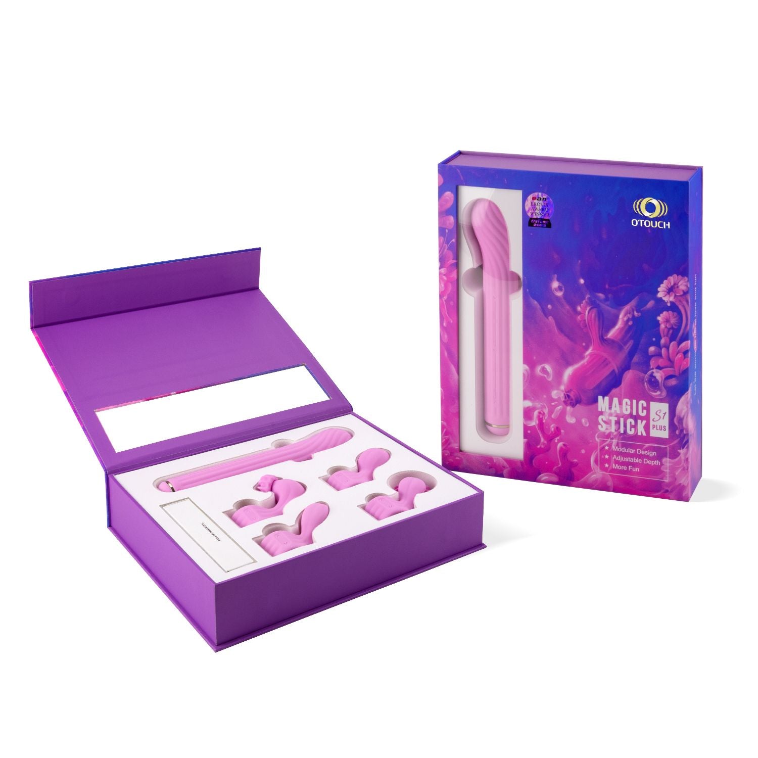 OTOUCH Magic Stick S1 - Modularer Vibrator mit Klitoris-Stimulator - Lila