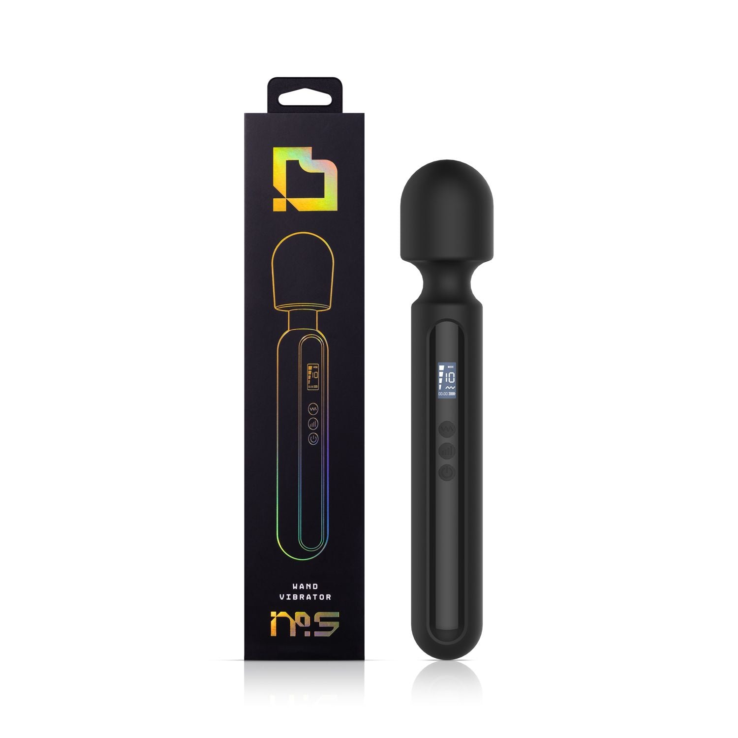 BLAQ - Digitaler Wand-Vibrator mit Display - Schwarz