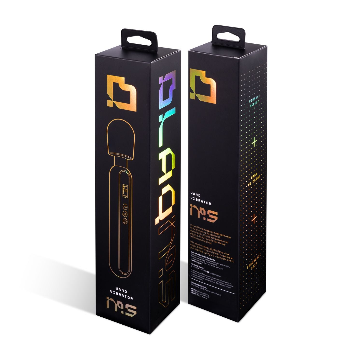 BLAQ - Digitaler Wand Vibrator XL - Schwarz