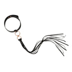 Rosy Gold - Halsband mit Flogger - Schwarz