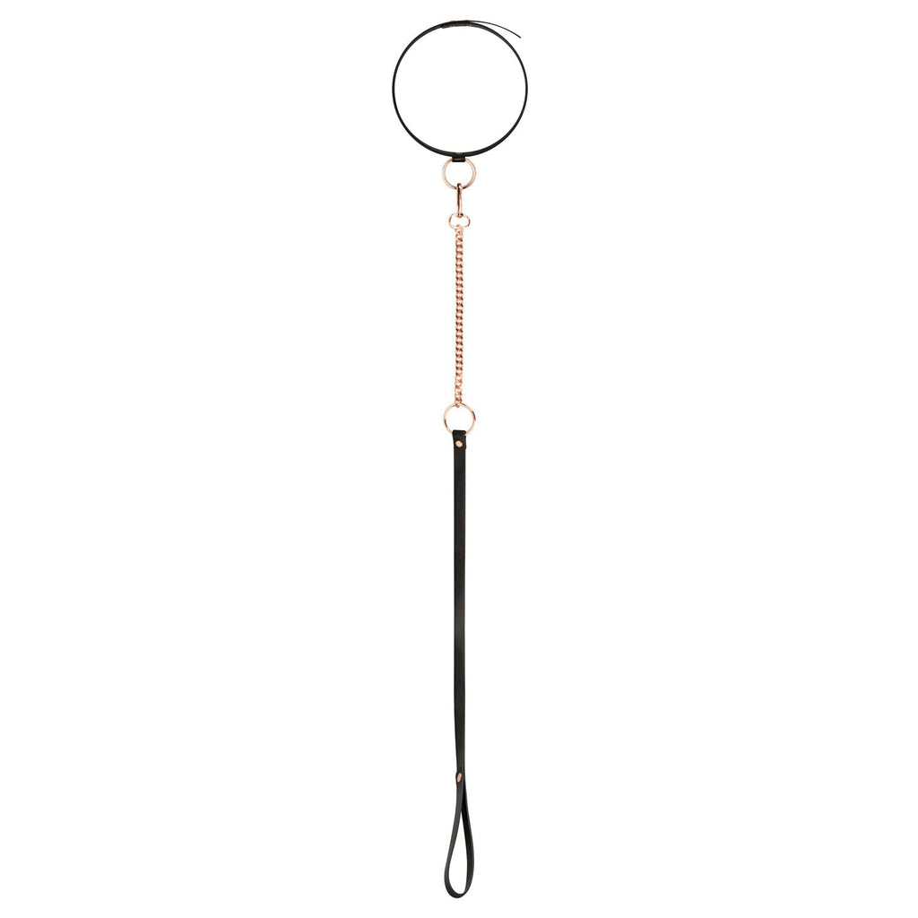 Rosy Gold - Halsband mit Leine - Schwarz