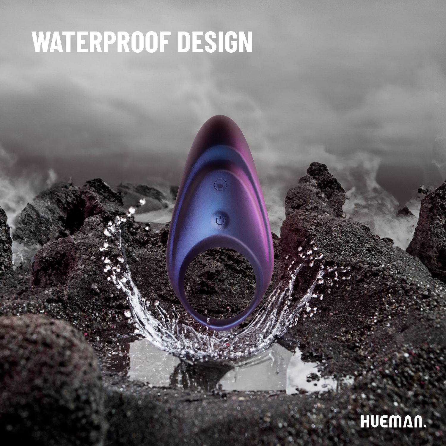 Hueman - Neptune vibrierender Penisring mit Fernsteuerung