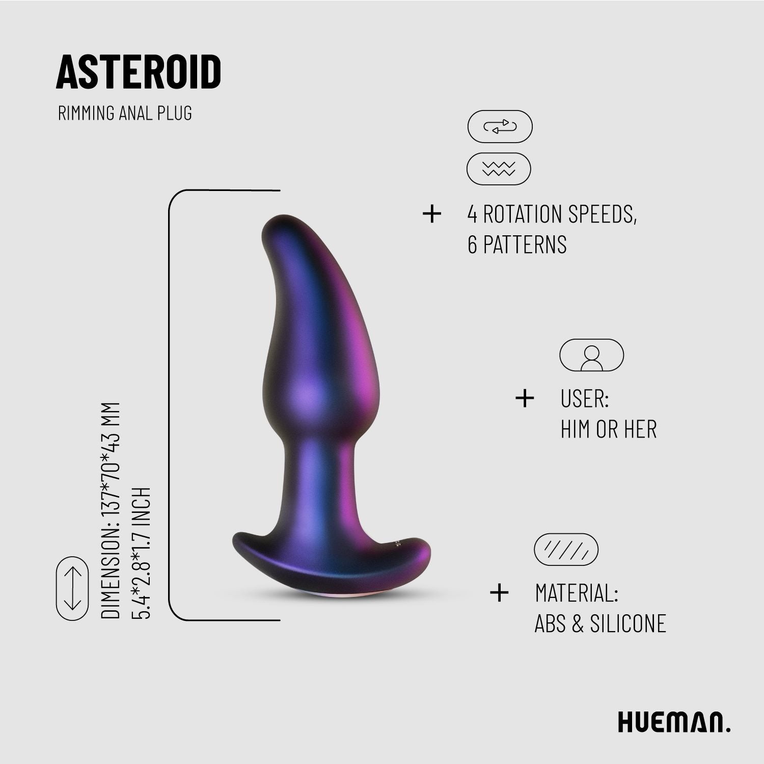 Hueman - Asteroid Rimming Analplug