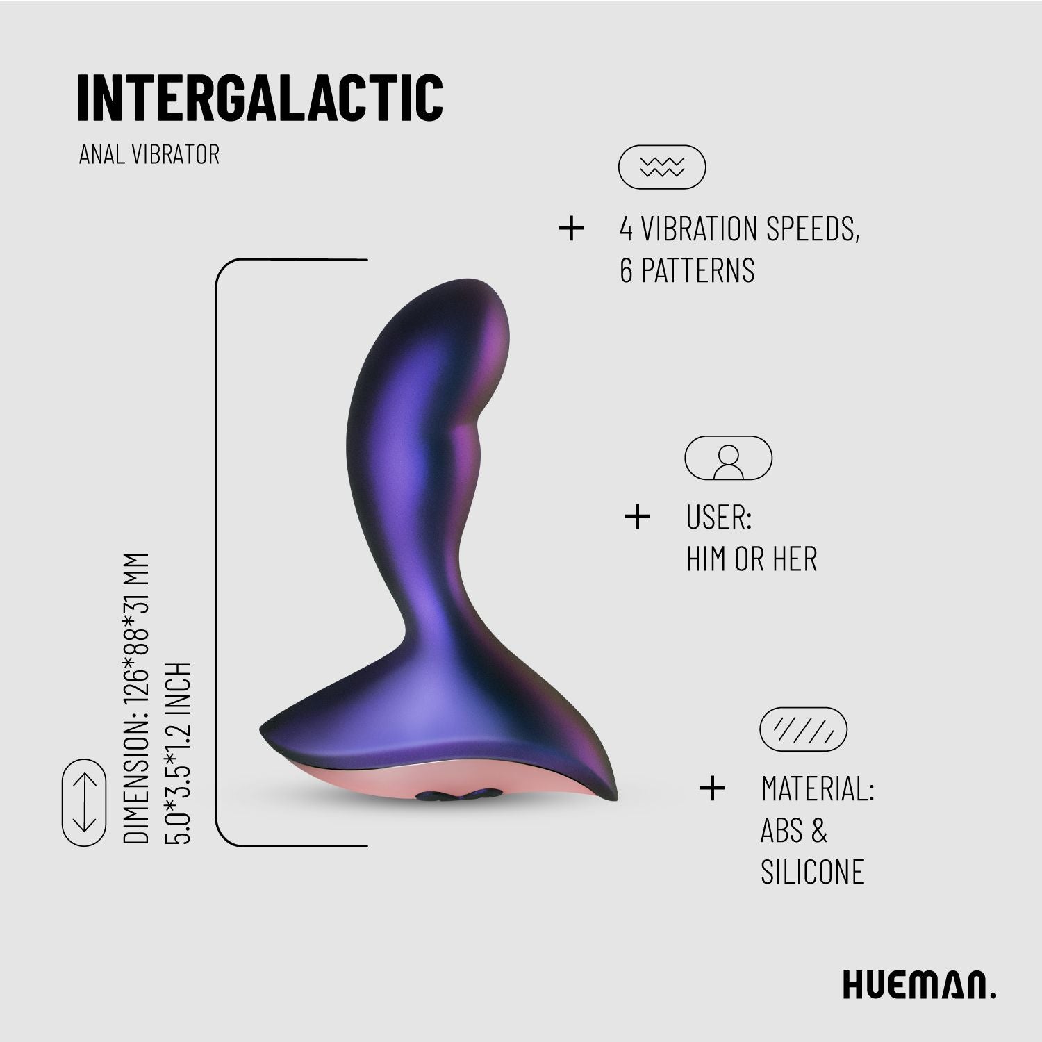 Hueman - Intergalactic Anal Vibrator - Prostatastimulation mit Fernbedienung