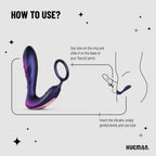 Hueman - Black Hole Anal Vibrator mit Cockring - 10 Vibrationsstufen