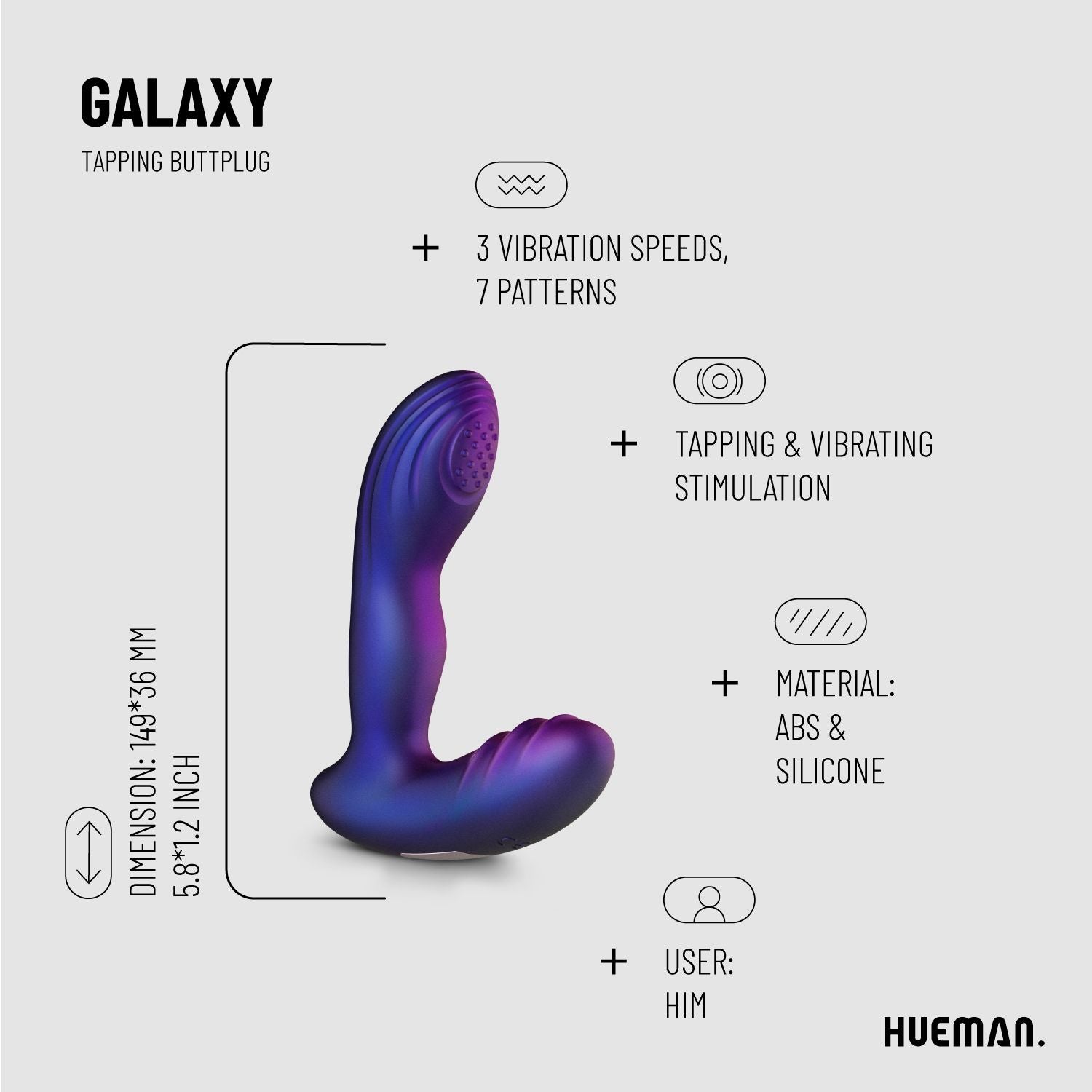 Hueman - Klopfender Analplug