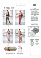Passion - Tiopen 006 Strumpfhose mit offenem Schritt - Schwarz