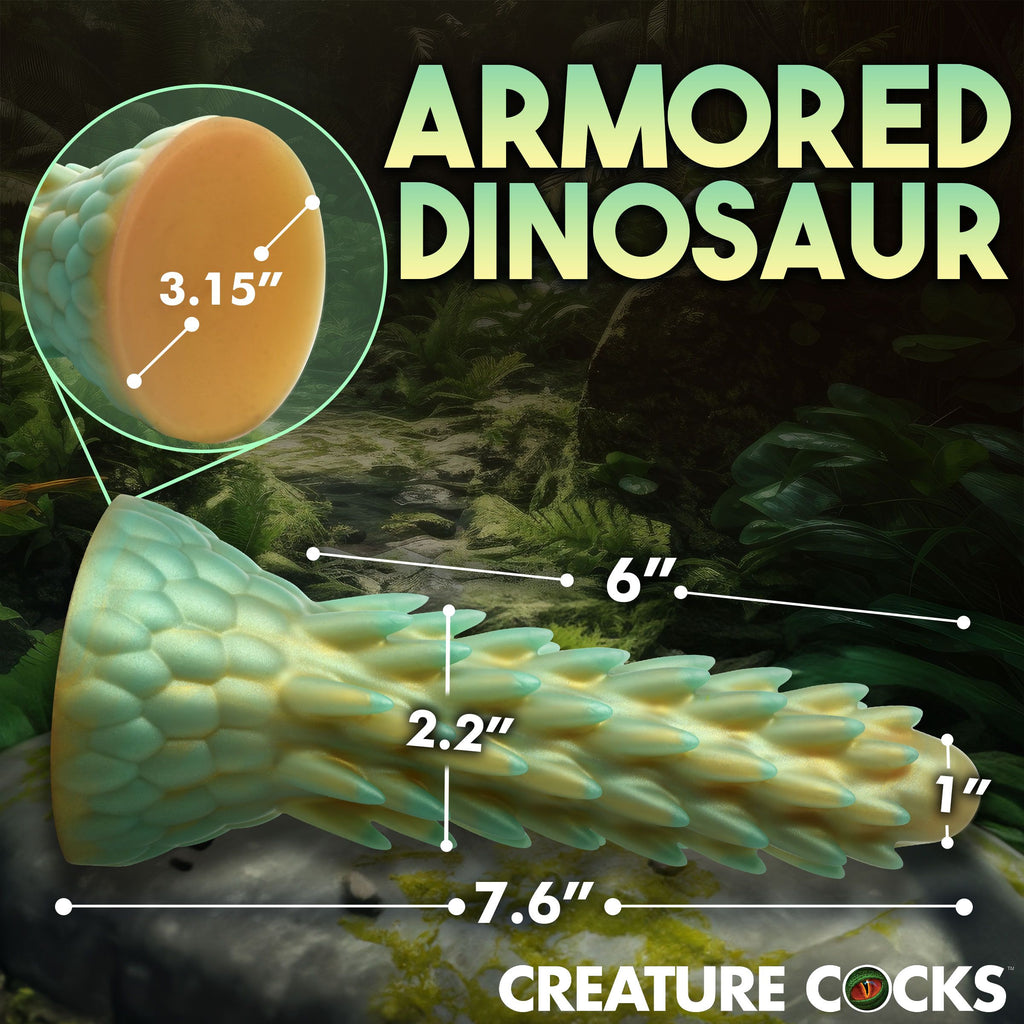 Stegosaurus Stacheliges Reptil Dildo - Grün