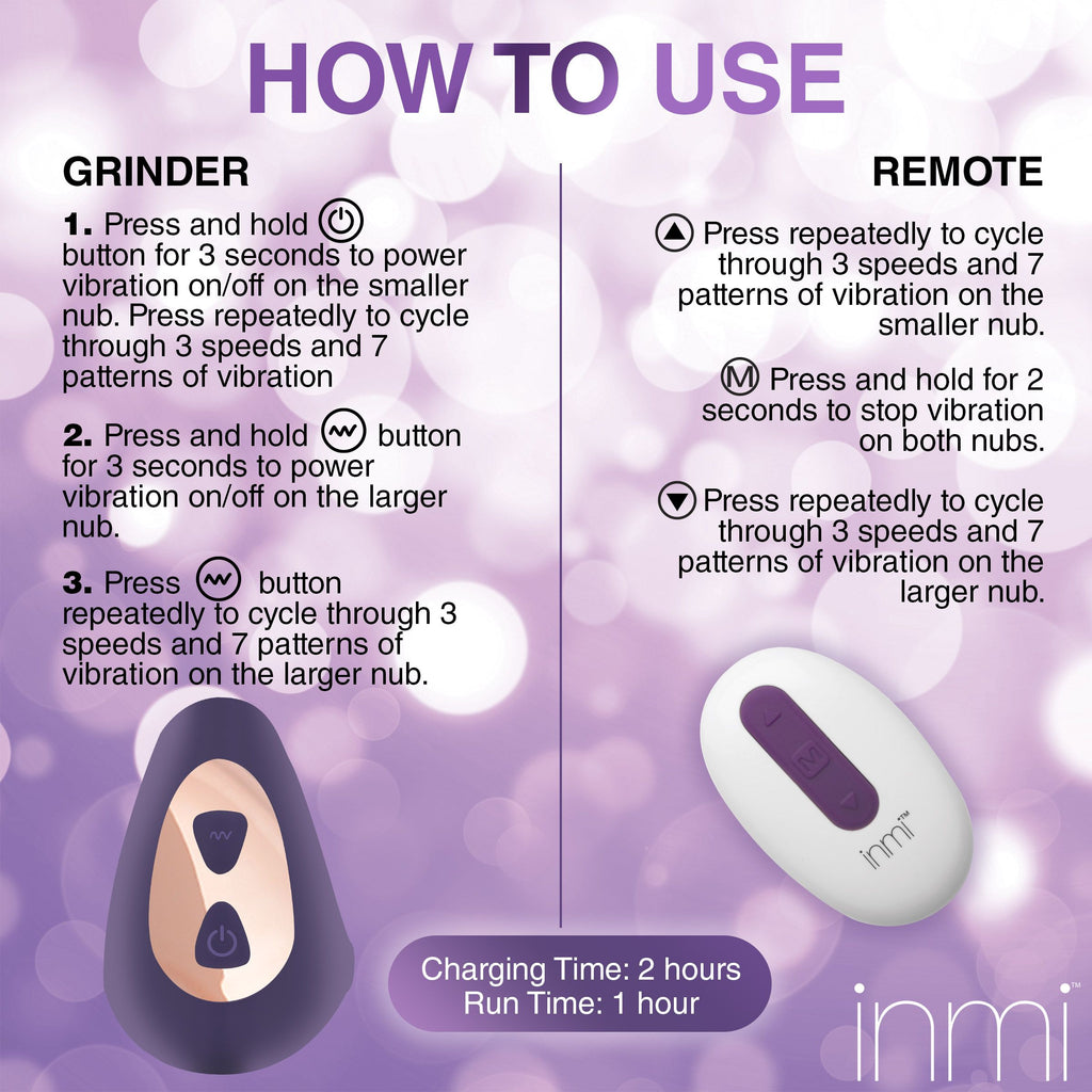Inmi - Ride N' Grind Vibrator mit Fernbedienung - Doppelmotor