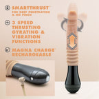 Dr. Skin Silicone - Dr. Knight Stoßender Vibrationsdildo - Beige